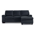 Icon Leather Sofa Chaise - Navy