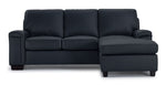Icon Leather Sofa Chaise - Navy