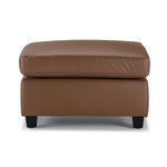 Icon Leather Ottoman - Saddle