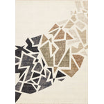 In Harmony 5'3" x 7'10" Shattered Glass Design Area Rug - Cream, Blue, Red