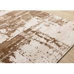 In Harmony 5'3" x 7'7" Organic Distressed Design Area Rug - Cream, Brown