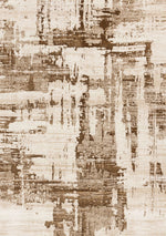 In Hamony 6'7" x 9'6" Organic Distressed Design Area Rug - Cream, Brown