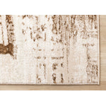 In Harmony 5'3" x 7'7" Organic Distressed Design Area Rug - Cream, Brown