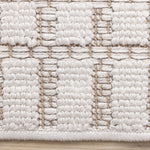 Woven Balance 6'7" x 9'6" Intricate Grid Design Area Rug - White, Taupe
