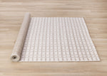 Woven Balance 7'10" x 10'6" Intricate Grid Design Area Rug - White, Taupe