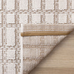 Woven Balance 7'10" x 10'6" Intricate Grid Design Area Rug - White, Taupe
