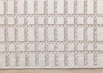 Woven Balance 6'7" x 9'6" Intricate Grid Design Area Rug - White, Taupe