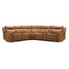 Jackson Leather 6-Piece Power Reclining Sectional with Heat and Massage - Butternut