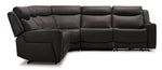 Jackson Leather 5-Piece Power Reclining Sectional with Heat and Massage - Charcoal