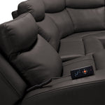 Jackson Leather 6-Piece Power Reclining Sectional with Heat and Massage - Charcoal