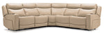Jackson Leather 5-Piece Power Reclining Sectional with Heat and Massage - Pristine