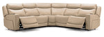 Jackson Leather 5-Piece Power Reclining Sectional with Heat and Massage - Pristine