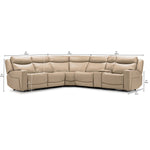 Jackson Leather 6-Piece Power Reclining Sectional with Heat and Massage - Pristine