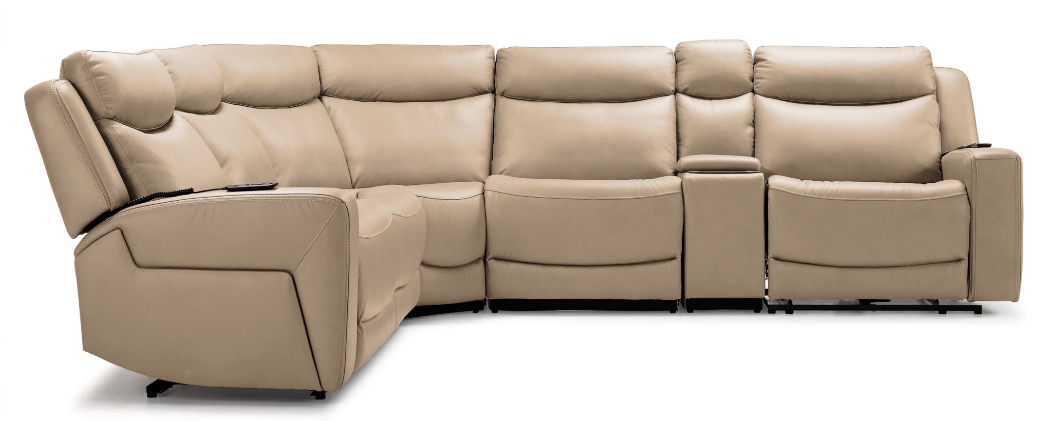 Jackson Leather 6-Piece Power Reclining Sectional with Heat and
