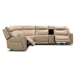 Jackson Leather 6-Piece Power Reclining Sectional with Heat and Massage - Pristine