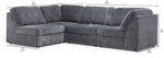 Jayce 4-Piece Modular Sectional - Grey