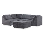 Jayce 5-Piece Modular Sectional with Ottoman - Grey