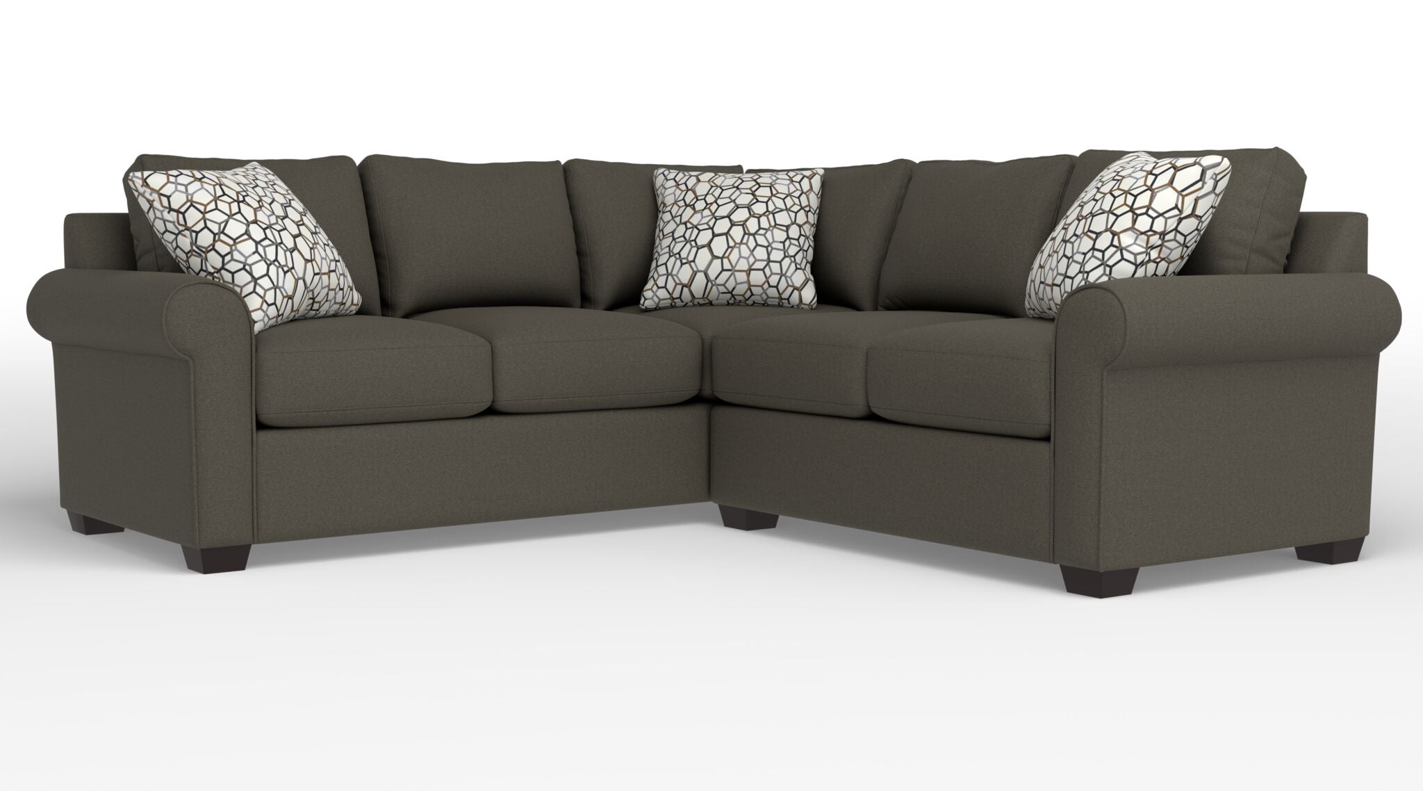 ree☺︎ Jayden 2-Piece Sectional with Right-Facing Loveseat - Dark