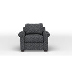 Jayden Accent Chair - Boxes Dark Blue