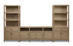 Joliette 3-Piece Entertainment Wall Unit - Light Tan
