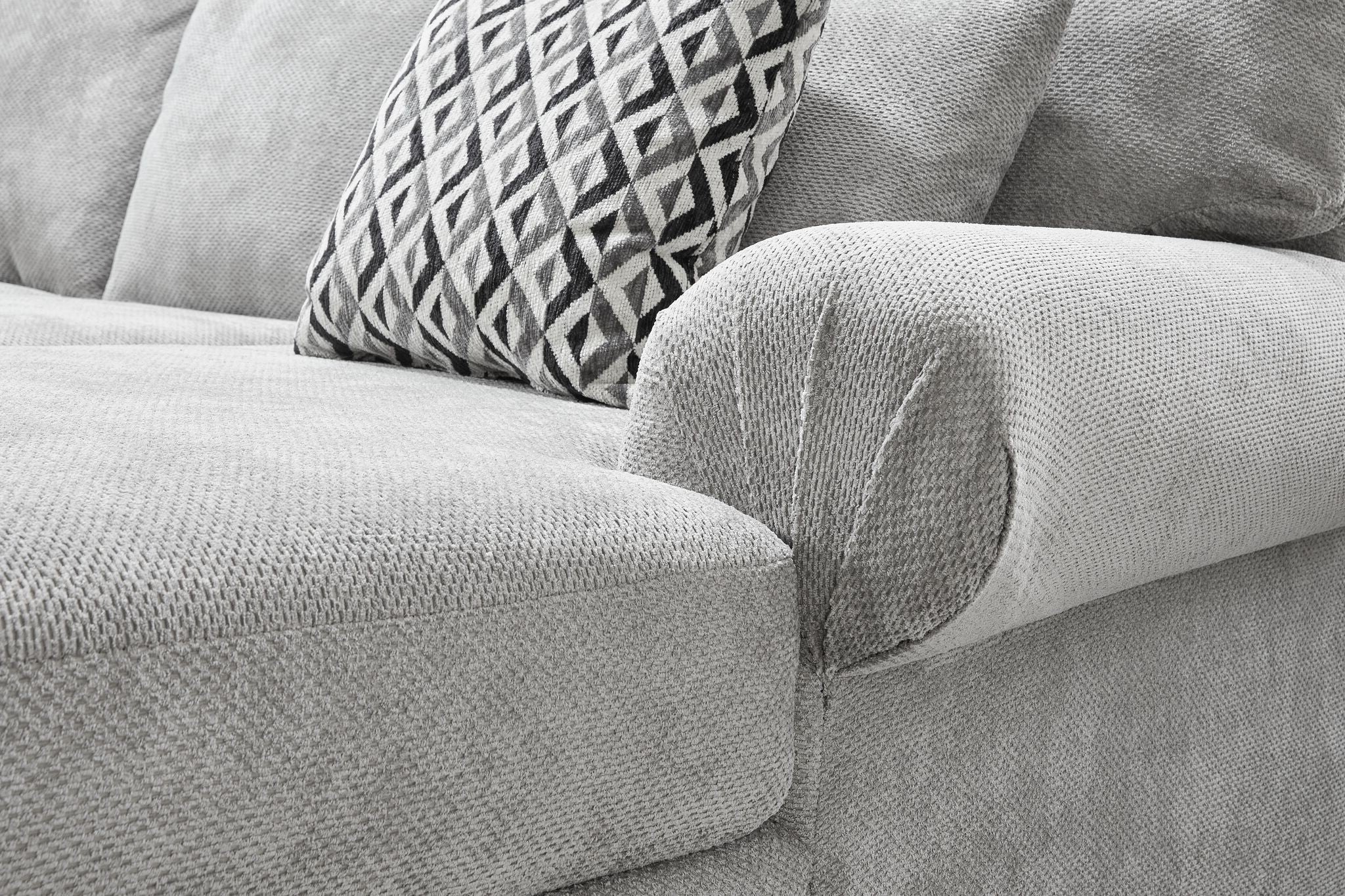 Jupiter 4-Piece Sectional with Right-Facing Chaise - Ash Grey