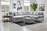Jupiter 4-Piece Sectional with Left-Facing Chaise - Ash Grey