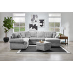 Jupiter 4-Piece Sectional with Right-Facing Chaise - Ash Grey