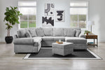 Jupiter 4-Piece Sectional with Right-Facing Chaise - Ash Grey