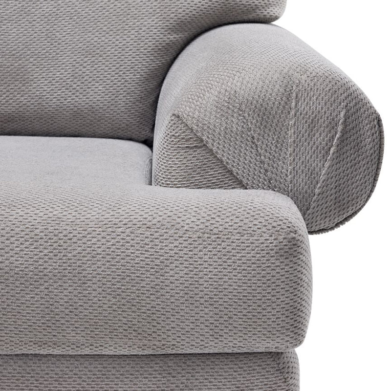 Jupiter 2-Piece Sectional with Left-Facing Chaise - Ash Grey Leons