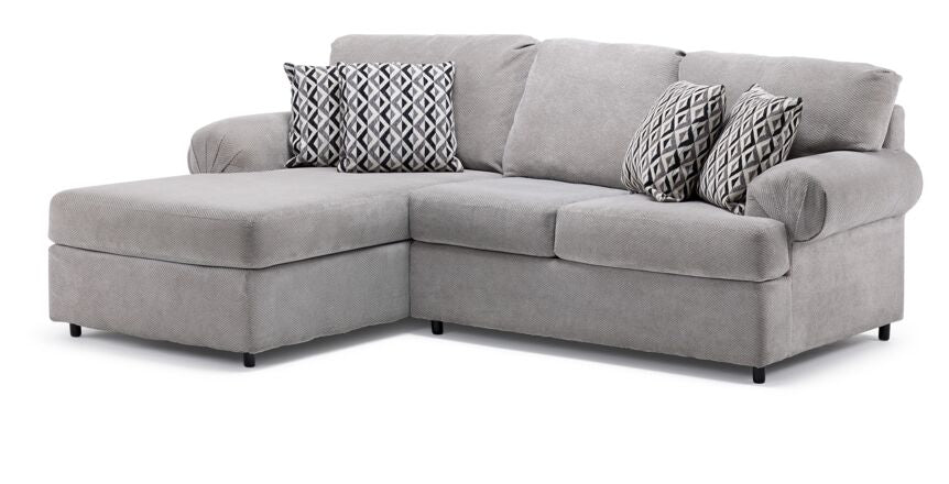 Jupiter 2-Piece Sectional with Left-Facing Chaise - Ash Grey
