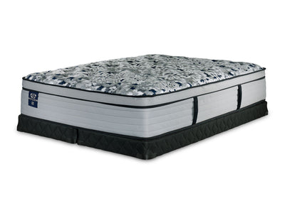 Sealy Posturepedic® Palatial Crest® Kamden II Firm Eurotop Queen Mattress and Low Profile Split Boxspring Set