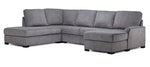 Kaylin 4-Piece Sectional with Right-Facing Chaise - Grey
