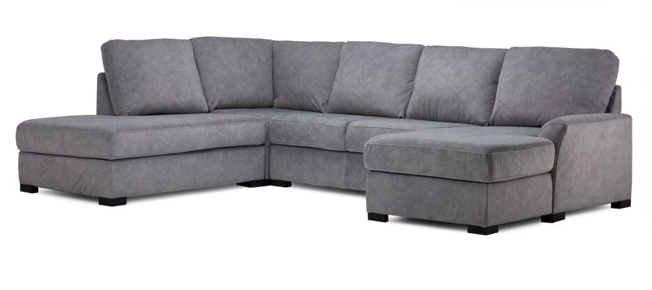Kaylin 4-Piece Sectional with Right-Facing Chaise - Grey