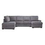 Kaylin 4-Piece Sectional with Right-Facing Chaise - Grey