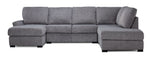 Kaylin 4-Piece Sectional with Left-Facing Chaise - Grey