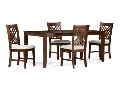 Kai 5-Piece Extendable Dining Set - Brown