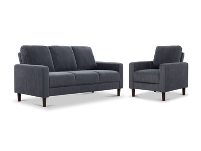 Karlstad Sofa and Chair Set - Grey