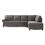 Kasey 2-Piece Sectional with Right Facing Chaise - Grey
