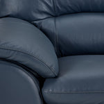 Kendrick Leather Sofa and Loveseat Set - Blue
