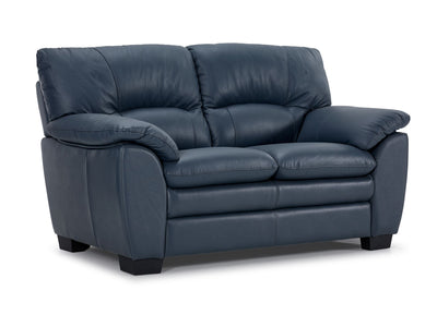 Kendrick Leather Loveseat - Blue