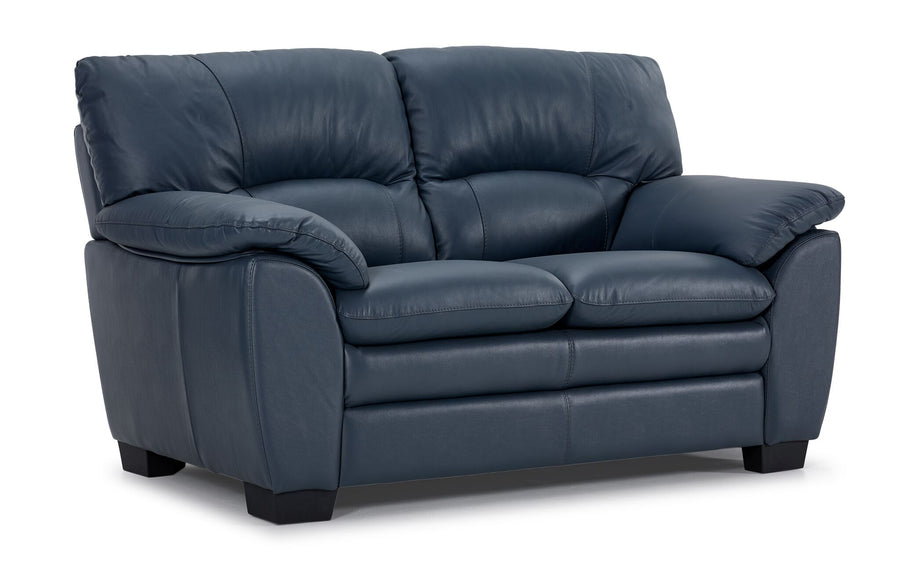 Kendrick Leather Loveseat - Blue | Leon's