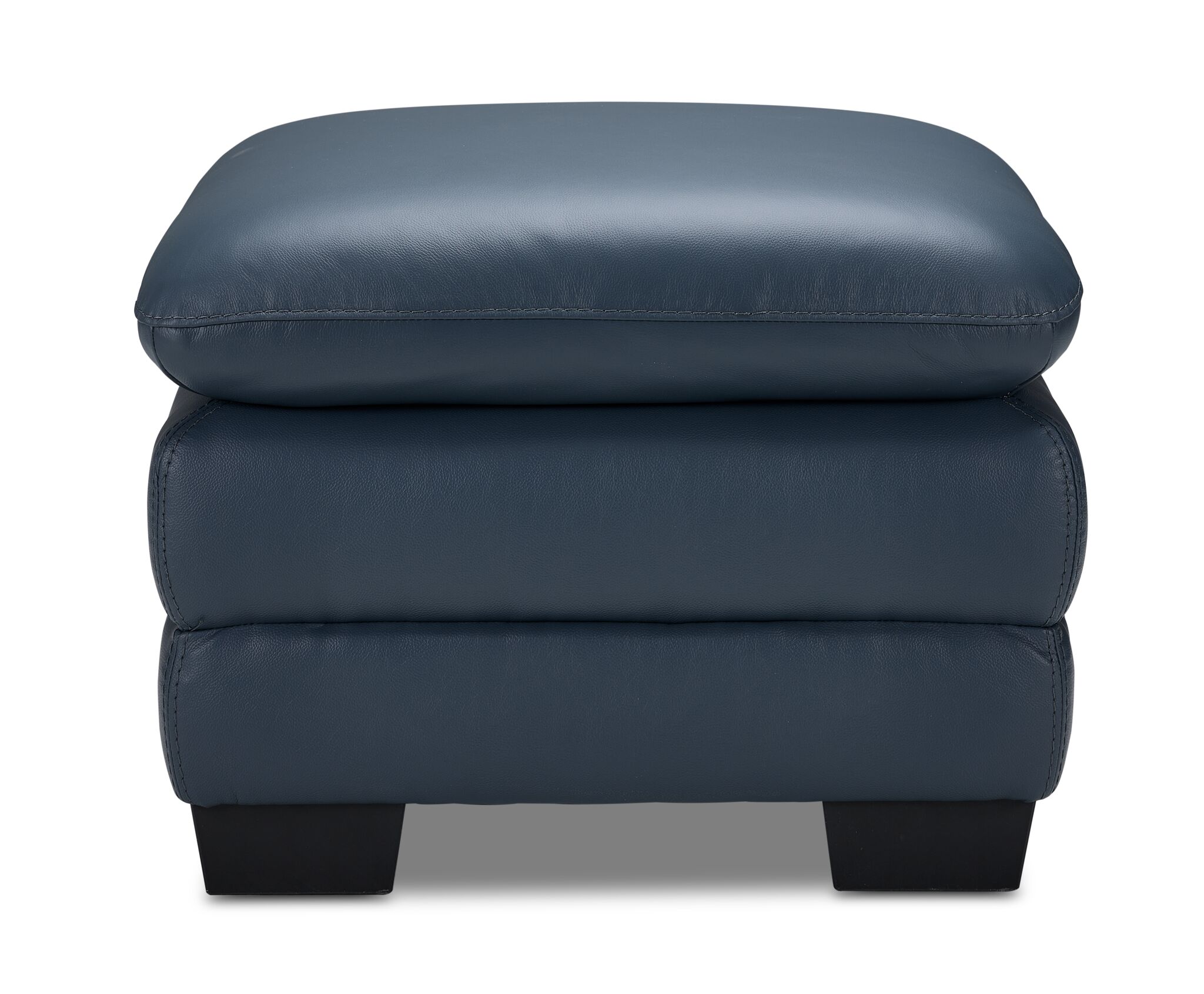 Kendrick Leather Ottoman - Blue | Leon's