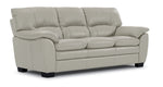 Kendrick Leather Sofa and Loveseat Set - Silver Grey