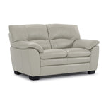 Kendrick Leather Sofa, Loveseat and Chair Set - Silver Grey