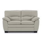 Kendrick Leather Loveseat - Silver Grey