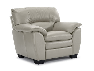 Kendrick Leather Chair - Silver Grey