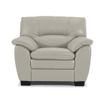 Kendrick Leather Chair - Silver Grey