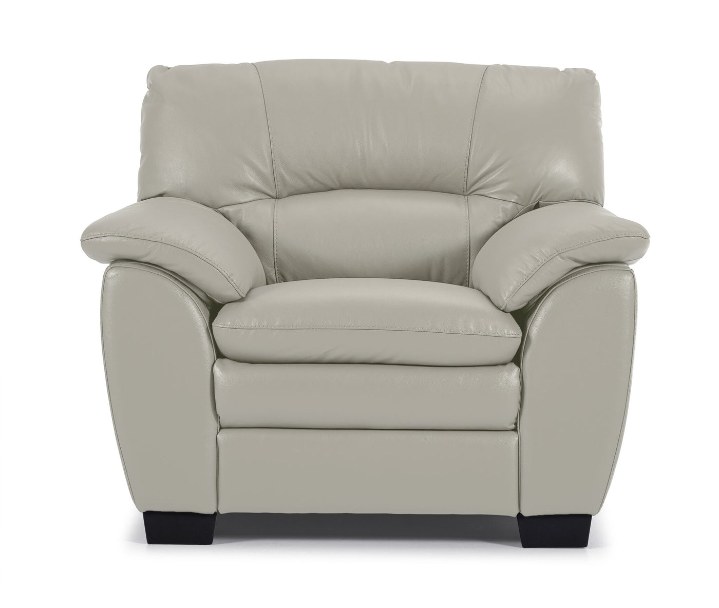 Kendrick Leather Chair - Silver Grey