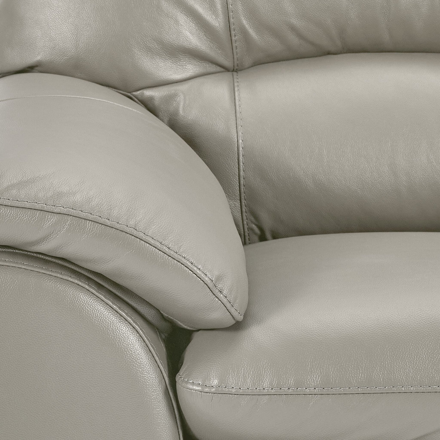 Kendrick Leather Sofa - Silver Grey