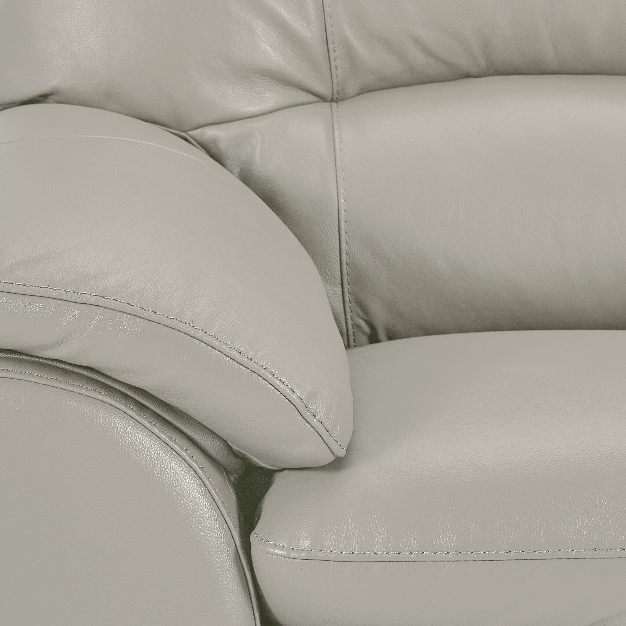Kendrick Leather Sofa - Silver Grey | Leon's